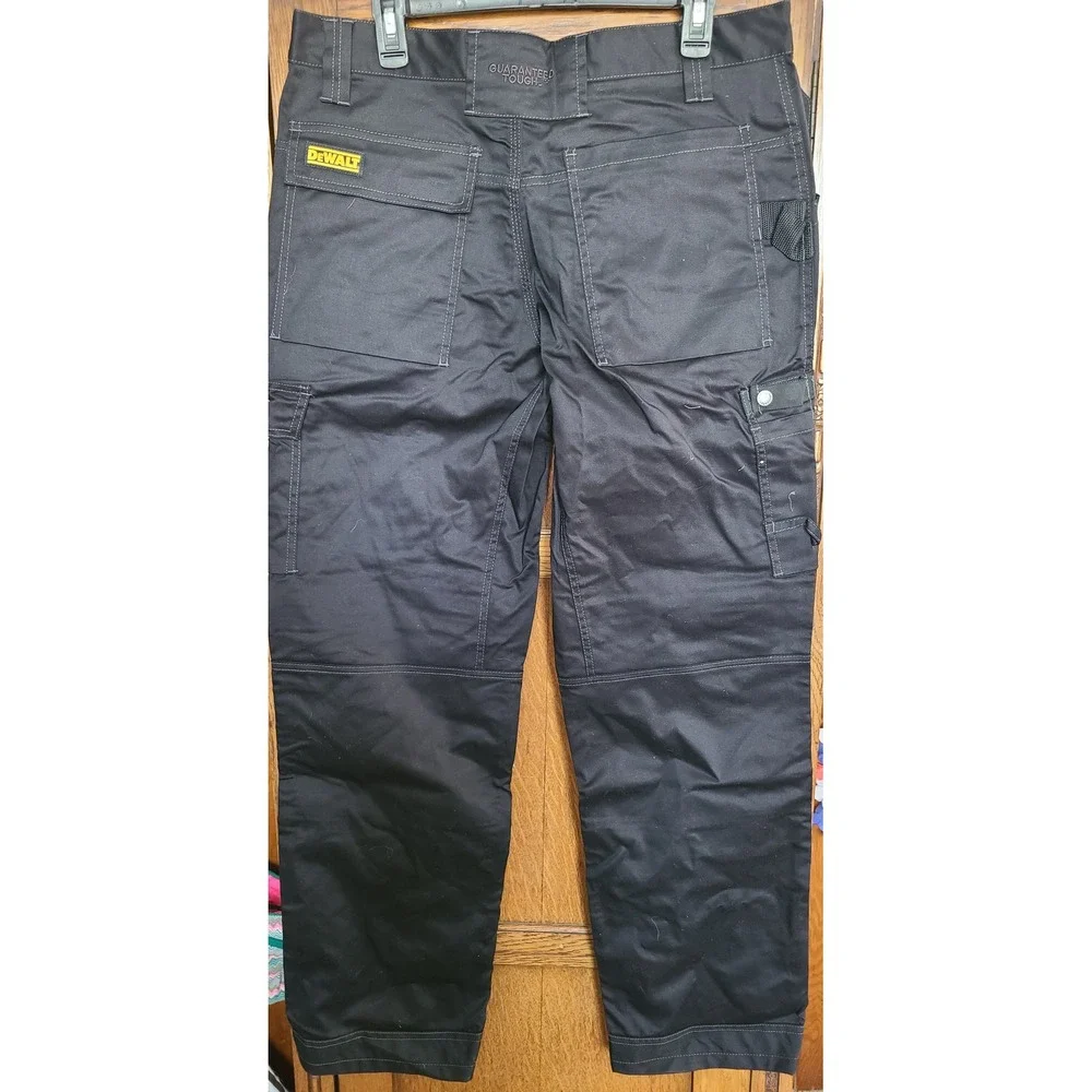 DeWalt Pro Tradesman Stretch Pants Mens 34x33 Black Work Trousers DXWW50023